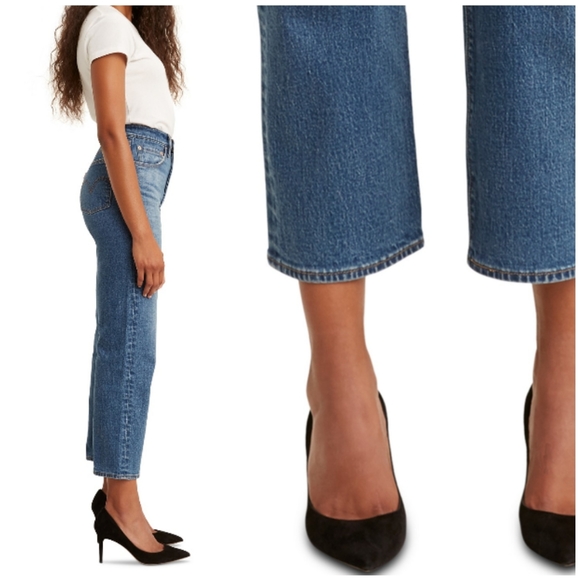 Levi's Ribcage Straight Leg Jeans Charleston - Picture 3 of 8